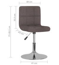 Esszimmerstuhl Drehbar Taupe Stoff