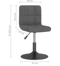 Esszimmerstühle 6 Stk. Drehbar Dunkelgrau Samt