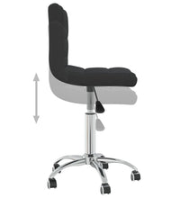 Esszimmerstuhl Drehbar Schwarz Stoff