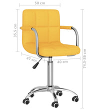 Esszimmerstuhl Drehbar Senfgelb Stoff
