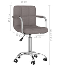 Esszimmerstuhl Drehbar Taupe Stoff