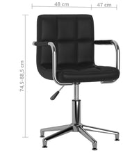 Esszimmerstühle 4 Stk. Drehbar Schwarz Kunstleder