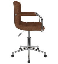 Esszimmerstuhl Drehbar Braun Stoff