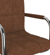 Esszimmerstuhl Drehbar Braun Stoff