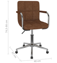 Esszimmerstuhl Drehbar Braun Stoff