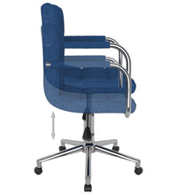 Esszimmerstuhl Drehbar Blau Stoff