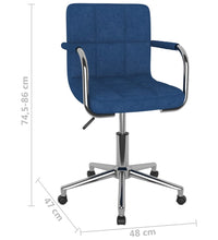 Esszimmerstuhl Drehbar Blau Stoff