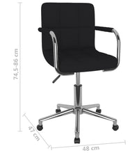 Esszimmerstuhl Drehbar Schwarz Stoff