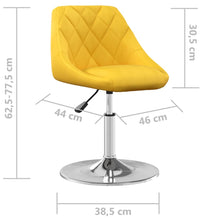 Esszimmerstühle 4 Stk. Drehbar Senfgelb Samt