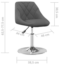 Esszimmerstühle 6 Stk. Drehbar Dunkelgrau Samt