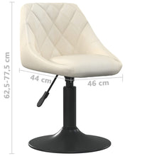 Esszimmerstühle 4 Stk. Drehbar Creme Samt