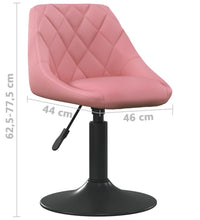 Esszimmerstühle 4 Stk. Drehbar Rosa Samt