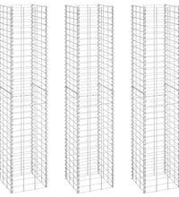 Gabionen-Hochbeete 3 Stk. 30x30x150 cm Eisen