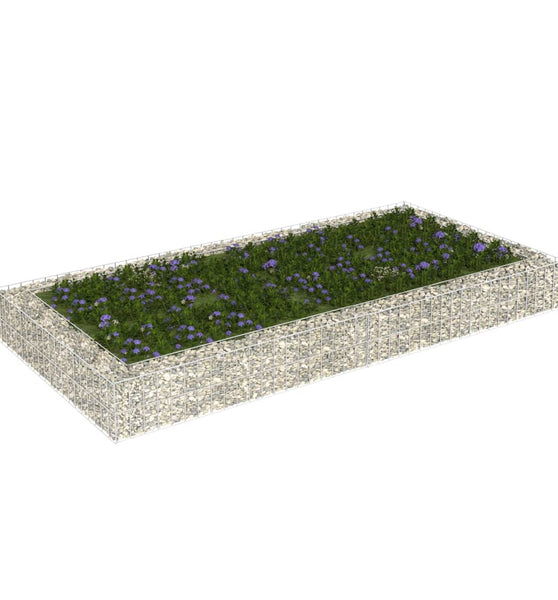 vidaXL Gabionen-Hochbeet Verzinkter Stahl 200x100x20 cm