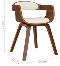 Esszimmerstühle 2 Stk. Creme Bugholz und Kunstleder
