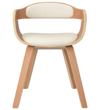 Esszimmerstühle 2 Stk. Creme Bugholz und Kunstleder