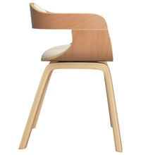 Esszimmerstühle 2 Stk. Creme Bugholz und Kunstleder