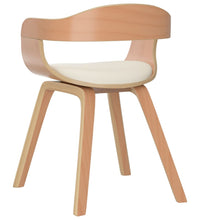 Esszimmerstühle 2 Stk. Creme Bugholz und Kunstleder