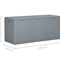 Garten-Aufbewahrungsbox 270 L Grau PP Rattan