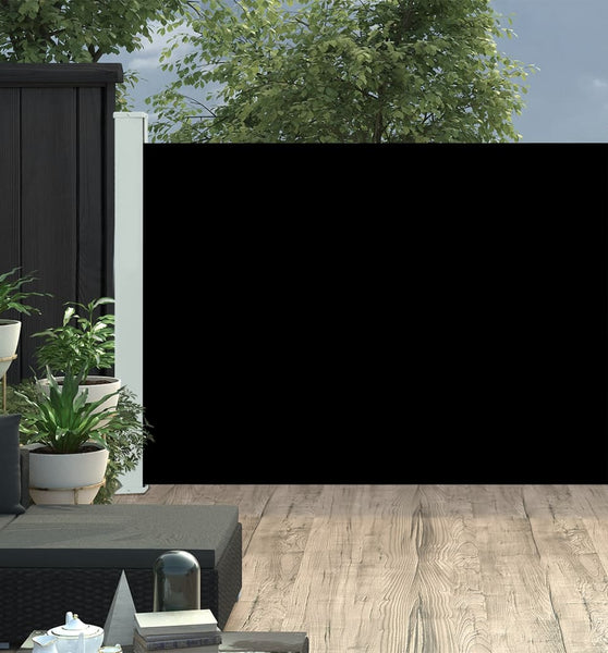 Seitenmarkise Ausziehbar 117x500 cm Schwarz