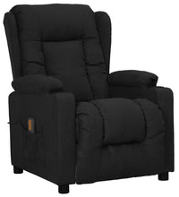 Massagesessel mit Aufstehhilfe Schwarz Stoff
