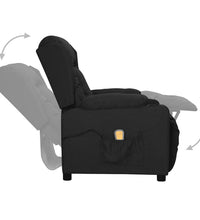 Massagesessel mit Aufstehhilfe Schwarz Stoff