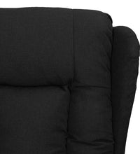 Massagesessel mit Aufstehhilfe Schwarz Stoff