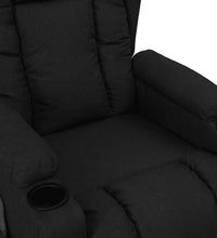 Massagesessel mit Aufstehhilfe Schwarz Stoff