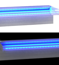 Wasserfall-Element mit RGB LEDs Edelstahl 60 cm