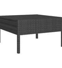 7-tlg. Garten-Lounge-Set mit Auflagen Poly Rattan Schwarz