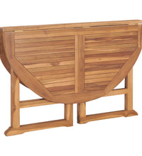 Garten-Esstisch Klappbar Ø110x75 cm Massivholz Teak