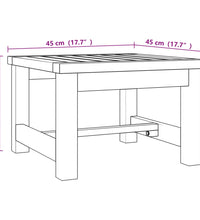 Couchtisch 45x45x30 cm Massivholz Teak