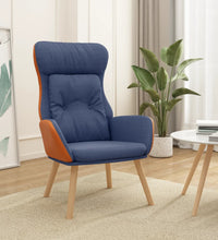 Relaxsessel Blau Stoff und PVC