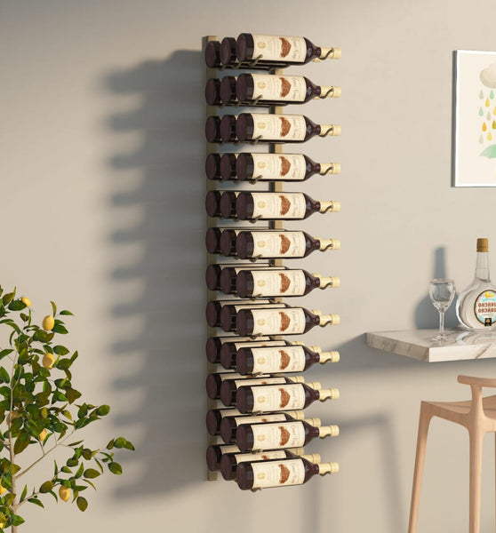 Wand-Weinregal für 36 Flaschen Golden Eisen