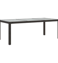 7-tlg. Garten-Essgruppe mit Auflagen Poly Rattan Braun