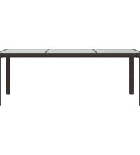 7-tlg. Garten-Essgruppe mit Auflagen Poly Rattan Braun