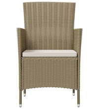 9-tlg. Garten-Essgruppe mit Kissen Poly Rattan Beige