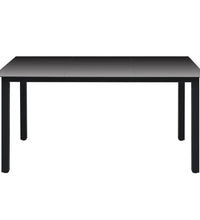 7-tlg. Garten-Essgruppe mit Kissen Poly Rattan Grau