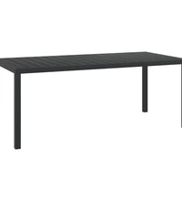 7-tlg. Garten-Essgruppe mit Kissen Poly Rattan Schwarz