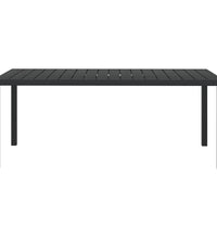 7-tlg. Garten-Essgruppe mit Kissen Poly Rattan Schwarz