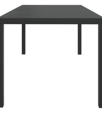 7-tlg. Garten-Essgruppe mit Kissen Poly Rattan Grau