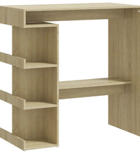 Bartisch mit Regal Sonoma-Eiche 100x50x101,5 cm Holzwerkstoff