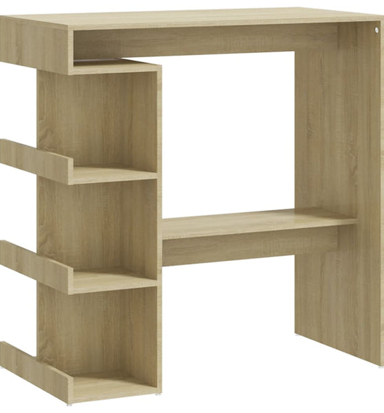 Bartisch mit Regal Sonoma-Eiche 100x50x101,5 cm Holzwerkstoff