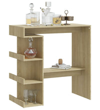 Bartisch mit Regal Sonoma-Eiche 100x50x101,5 cm Holzwerkstoff