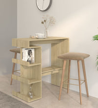 Bartisch mit Regal Sonoma-Eiche 100x50x101,5 cm Holzwerkstoff