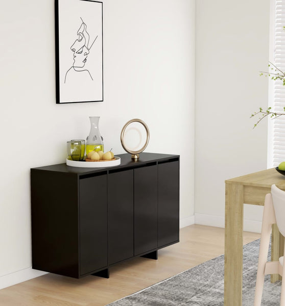 Sideboard Schwarz 120x41x75 cm Holzwerkstoff