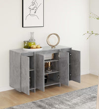 Sideboard Betongrau 120x41x75 cm Holzwerkstoff