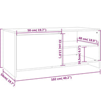 Couchtisch Sonoma-Eiche 102x50x45 cm Holzwerkstoff