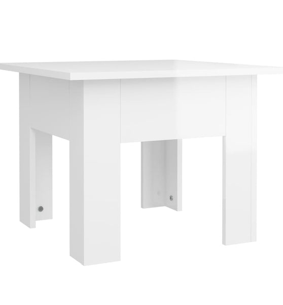 Couchtisch Hochglanz-Weiß 55x55x42 cm Holzwerkstoff
