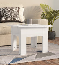 Couchtisch Hochglanz-Weiß 55x55x42 cm Holzwerkstoff
